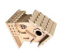ANDRESLAD Rural Bird House Stand Wooden Birdhouse Model for outside Country Decorative Pendant