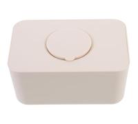 ANDRESLAD Sealed Silicone Wet Wipes Holder with Lid Beige Refillable Tissue Box for Home and Car Moisture-Proof Napkin Dispenser