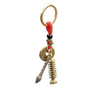 ANDRESLAD Shui Feng Bag Wenchang Decoration Pagoda Delicate Good Keychain Decor Hanging Luck Chain Home Wealth Pendant Success Tower Rings with Chinese for Key