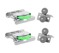 ANDRESLAD Sliding Cabinet Door Roller Set Steel Frame 1-9/16" Nylon Concave Bearing Wheel for Wardrobe and Mirror Sliding Doors Furniture Accessories for Bedroom