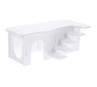 ANDRESLAD Small Pet Hamster Hideout House with Ladder for Guinea Pigs and Rats Nibble-resistant Cage Decor Hideaway for Rest and Play Easy to