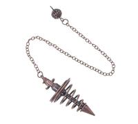 ANDRESLAD Spiral Cone Metal Divination Pendant Hollow Tapered Pendulum Necklace Chain Copper Tone Accessory for Scrying and Dowsing