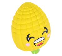ANDRESLAD Squeaky Latex Dog with Laughing Corn Face for Aggressive Chewers, Interactive Puppy Teething for Small Dogs, Sturdy Chew for Pet Play and Training