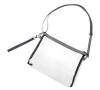 ANDRESLAD Stadium Approved Clear Crossbody Bag with Zipper Adjustable Transparent Concert Purse for Travel Shopping Business Trips