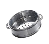 ANDRESLAD Stainless Steel Buns Steamer Box with Anti-hot Handles Food Steamer Basket for Home Kitchen Cooking Portable with Isometric Steam Vent and Thickened Body Circle