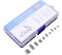 ANDRESLAD Stainless Steel Grub Screw with Flat Head and Thread in Portable Box Material for Engineering DIY Repairs and Product Design Applications