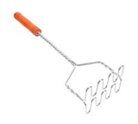 ANDRESLAD Stainless Steel Handheld Potato Presser Kitchen Gadget for Mashing Potatoes Yams Pumpkins Manual Vegetable Press Tool Wave Type Khaki