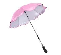 ANDRESLAD Stroller Umbrella for Baby Cart, Universal Pink Sunshade with Silver Uv Protection Coating, Multifunctional Pram Parasol for Outdoor Use and Baby Stroller Accessories