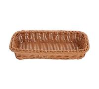 ANDRESLAD Tabletop Sundries Storage Basket for Seasoning Jars and Snacks Brown Organizer for Kitchen Living Office Multipurpose Decorative Container with Elegant Craftsmanship