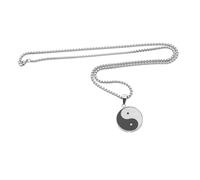 ANDRESLAD Tai Chi Stainless Steel Necklace Pendant for Men Stainless Steel Pendant Men Bagua Amulet Good Luck Necklace