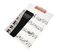 ANDRESLAD Thickened Acrylic Music Binder for Sheet Storage Transparent Note Pattern Score Folder with Single-sheet Design Easy Page Turn Organizer for Choir Piano and Musicians