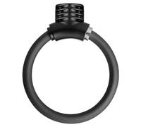 ANDRESLAD Thickened Alloy Ring Shaped Bike Lock with Steel Cable Anti-Theft Security Lock for Cycling with Reflective Black Cover Suitable for Bicycle Safety Use
