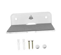 ANDRESLAD Transparent Acrylic Floating Wall Shelf for Speaker and Tablet Storage Space-saving Organizer for Bedroom Living and Garage with Strong Load-bearing Mounting Bracket