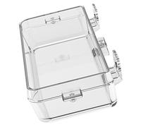 ANDRESLAD Transparent Large Reptile Feeding Basin with Suction Cup Abs Plastic Food and Water Dish for Geckos Lizards and Tortoises Anti-escape Design for Pet Reptile Care and Observation