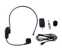 ANDRESLAD UHF Wireless Headset Microphone 2-in-1 Plastic Bodypack Receiver with Condenser Vocal Mic, Voice Amplifier, 3.5mm to 6.35mm Adapter, USB Charging Cable - Wireless Mic Set for Live