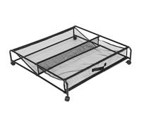 ANDRESLAD Under Bed Shoe Organizer with Wheels Sturdy Iron Rolling Storage Rack Space-saving Shoe Storage Cart for Bedrooms Closet Organizer