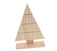ANDRESLAD Unfinished Wood Xmas Tree Ornament Stand Triangular Freestanding Tabletop Decoration for DIY Painting Farmhouse Rustic Holiday Charm Craft