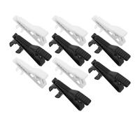 ANDRESLAD Universal Lavalier Microphone Clips Set 10pcs 5 Black Clips for 8.5mm Diameter for 6mm Diameter Replacement for Recording Streaming and Public Speaking