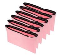 ANDRESLAD Versatile 6-Piece Pink Makeup Bag Set Zipper Jewelry Pouches Large Travel Pencil Pouch Fabric Storage Go