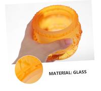 ANDRESLAD Vintage Amber Glass Incense Burner with Smooth Edges for Home and Buddha Temple Decor Fire-resistant Craftsmanship Unique Retro Style Holder for Incense Sticks and Spiritual Use