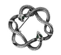 ANDRESLAD Vintage Silver Snake Brooch Pin Elegant Cardigan Sweater Shawl Clip for Women Ladies Stylish Clothes Accessory Easy to Attach and Remove Birthdays and Holidays