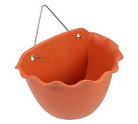 ANDRESLAD Vintage Spray Paint Hanging Basket Planter Rustic Wall Mounted Pot for Succulents and Gardening Terracotta Color with V Shaped Hook and No Trace Nail Ideal for Indoor
