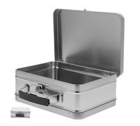 ANDRESLAD Vintage Tin Lunch Box DIY Metal Box for Storage Crafts Metal Lunch Box with Handle and Lid for Food Storage for Snacks and Lunch on The Go
