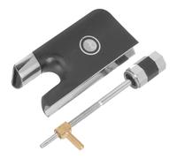 ANDRESLAD Violin Bow Frog Metal Replacement Accessory with Screw for Violin and Cello Bow Parts Ebony Tailpiece Compatible with Practicing and Advanced Players