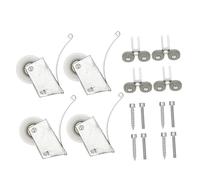 ANDRESLAD Wardrobe Pulley Sliding Door Roller Wheel 4pcs Set with Buffer Runner for Closet Bathroom Door Hardware