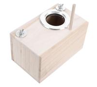 ANDRESLAD Wood Bird Nesting Box Small Parakeet Nest Box Breeding Cage Accessory for Lovebirds Cockatiels Budgies Indoor Bird House Cage