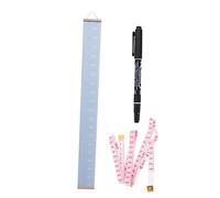 ANDRESLAD Wooden Boys and Girls Height Measuring Ruler Wall Hanging Growth Chart for Boys and Girls Canvas Height Measurer