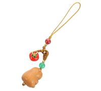 ANDRESLAD Wooden Guinea Pig Sculpture Keychain Pendant Cute Phone Charm with Sandalwood Material Functional Car Hanging Ornament and Backpack Accessory Gift for Women