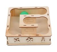 ANDRESLAD Wooden Hamster Maze Labyrinth Natural Pet Play Activity for Small Pets Resistance to Bite and Scratch Enhances Exercise and Reduces Stress