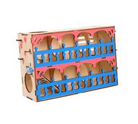 ANDRESLAD Wooden Hamster Maze Tunnel for Small Pets Anti-chewing Activity Plaything Mental Health Boredom Breaker Stress Relief and Exercise for Hamster Cage