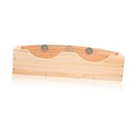 ANDRESLAD Wooden Hay Rack Feeder for Rabbits and Hamsters, Large Capacity Rectangular Hanging Feed Groove with Fixing Clips, Small Animal Grass Feeder Suitable for Guinea Pigs and Bunnies