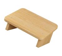 ANDRESLAD Wooden Office Footstool 30Cm Oak Color Anti-Slip Home Desk Footrest Step Stool for Sofa Bedroom Support