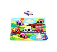 Andreu Toys 921 TKC393 EA Wooden Transport Chunky Puzzle (EXP), Multicolor, 29.5 x 21 x 1.7 cm