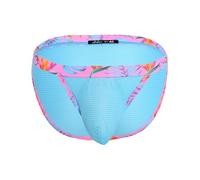 Andrew Christian - Mens Briefs Underwear - Miami Cabana Boy Tropical Mesh Brief w/ALMOST NAKED® - 1x Size M