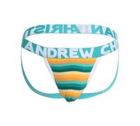 Andrew Christian - Mens Jockstrap Underwear - Riviera Stripe Jock w/ALMOST NAKED® - 1x Size M