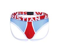 Andrew Christian Men's Underwear Almost Naked Retro Net Brief Jock Red - SIZE L - SIZE L