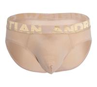 Andrew Christian Underwear, Almost Naked Champagne Shimmer Brief, Champagne, Men's Size XL, Pack of 1