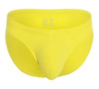 Andrew Christian Underwear, Happy No Show Brief, Citrus Yellow, Men's Size S, Pack of 1