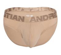 Andrew Christian Underwear, Show-It Retro Brief, Khaki, Men's Size S, Pack of 1