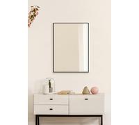 Andrew Gerard Mirrors Amos Black Industrial Rectangular Metal Wall Mirror 70 x 50cm | Size: 70 x 50 cm Andrew Gerard Mirrors Black 70 x 50 cm