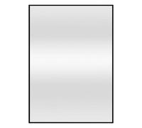 Andrew Gerard Mirrors Amos Black Industrial Rectangular Metal Wall Mirror - Stylish Home Decor 70X50Cm