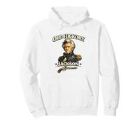 Andrew Jackson Old Hickory Presidential Portrait Pullover Hoodie