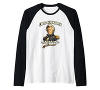 Andrew Jackson Old Hickory Presidential Portrait Raglan Baseball Tee