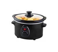 Andrew James 1.5L Slow Cooker - Roast-to-Rest - Compact Small Slow Cooker for 1-2 People with Oven-Proof Ceramic Pot, Easy-Clean Design, 3 Heat Settings & Glass Lid
