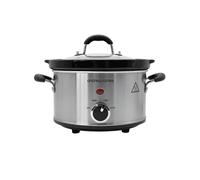 Andrew James 1.5L Slow Cooker - Roast-to-Rest - Compact Small Slow Cooker for 1-2 People with Oven-Proof Ceramic Pot, Easy-Clean Design, 3 Heat Settings & Glass Lid - Make Sauces, Soups & Small Meals