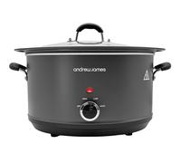Andrew James 6.5L Slow Cooker - Sear-to-Simmer - Large Hob-Proof Aluminium Pot, Shatter-Resistant & Easy-Clean Design 3 Heat Settings & Glass Lid, Ideal for Family Meals, Curries & Batch Cooking